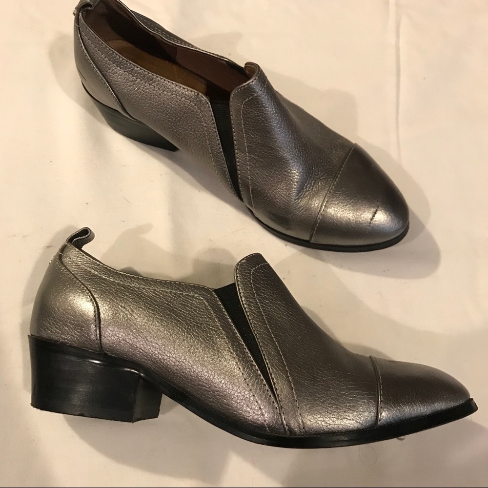 Yosi Samra metallic leather loafer